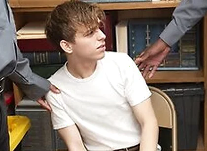 Teen 18+ Thief Zach Brenton Gets Barebacked By Black & Latino Officers With Massive Dicks