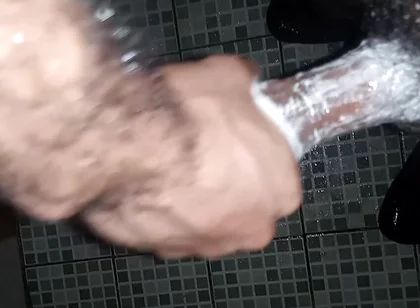 Boy Jerks off in the Shower for His Aunt