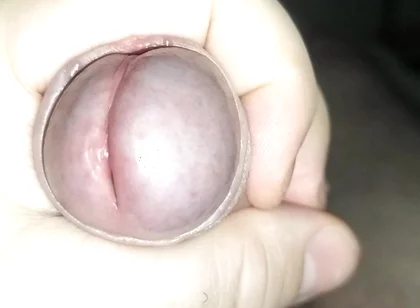 Close up Masturbation Uncut Cock and Cumshot