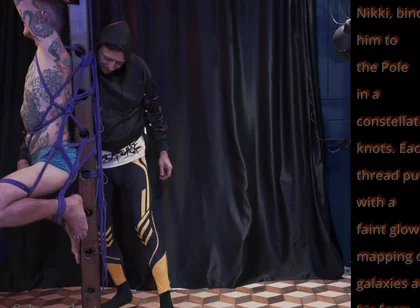 Nicky Bondage Session on the Pole