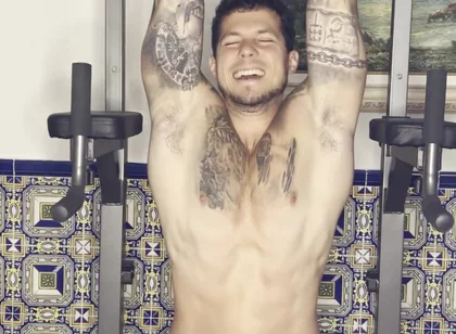My Big Cock Cums in Workout!