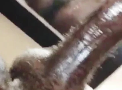 Straight BBC Plays with Ass and Cums in Mirror