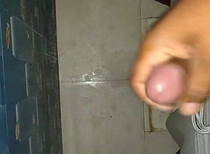 Desi Dick Masturbating in Bathroom