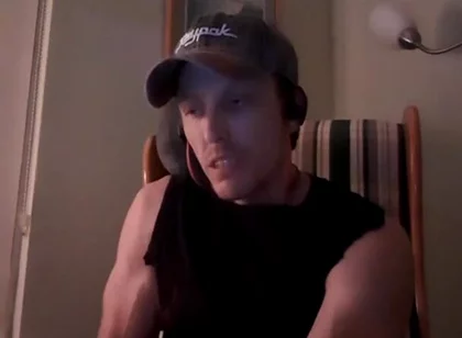 Muscular Guy's Eyes Roll Back When He Cums