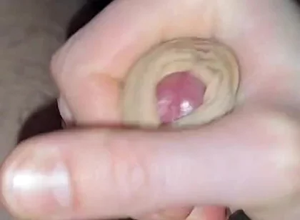 Horny Husband Masturbates His Hairy Cock While Home Alone, Cumming on Himself