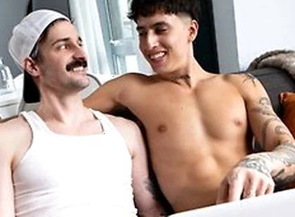 College Buddies Angel Elias & Seb Leblan Watch Porn For The First Time Post Breakup