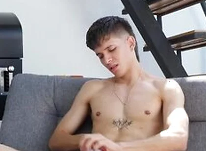 Fit Latino Twink Jerks His Uncut Cock In The Sun & Spurts With Dax Miller