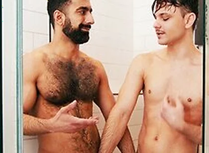 Roommates Enzo Muller & Ali Rushs Shower Jerk Off Together Excuses Lead To Hot Sex
