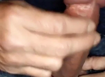 Outdoor masturbation, close up cumming in rain - Rockard Daddy