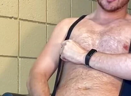 Spandex Goonloads with Nipples Clamped