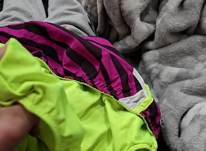 Cum in the Gusset of Nike Tempo Shorts