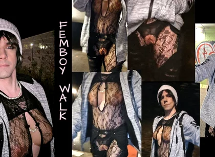 Femboy - My First Walk as a Ladyboy with Breasts and a Vagina