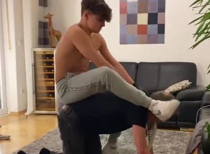 Leather gloves german teen master