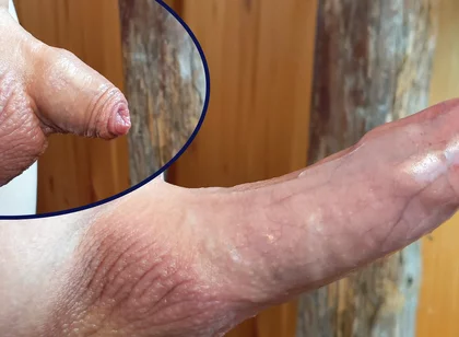 Small Hairless Virgin Phimosis Dick Braves the Cold for Some Hands-free Edging and Leaking Cum