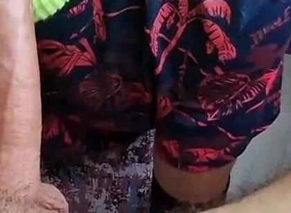 A Man in a Skirt Sucks My Huge Dick, Eat My Cum Man!