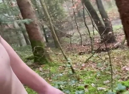 Running in the Forest and Stripping Completely Naked