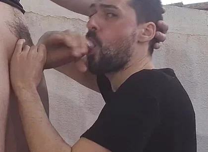 Hot Daddy Sucking Stud Massive Cock and Nuts 3 Times