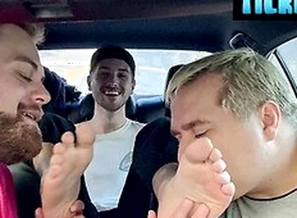 Dimitri Hops In For Some Foot Action With Matt And Ryder