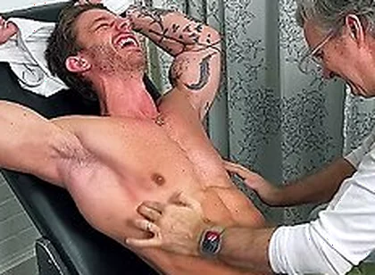 Hunk Finn Laughs Hard While Doing Tickling Audition