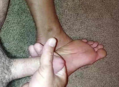 Jerked off on to My Feet