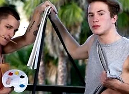 Micah West And Theo Brady - Aspiring Artist Twink Railed By Hunk Muse