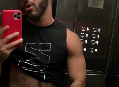 Delicious straw in the elevator…