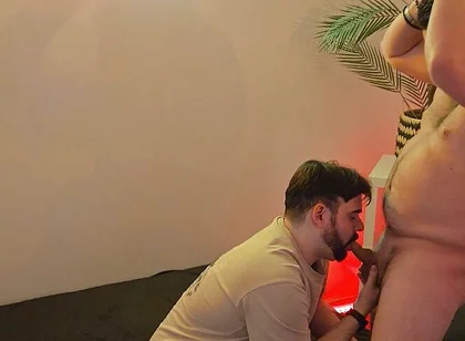 Straight Chubby Construction Worker Gets Sucked and His Ass Licked for the First Time by a Guy