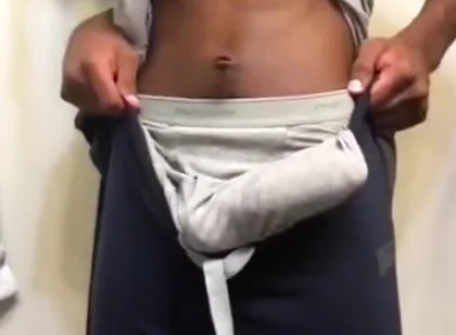 Striptease swinging my big dick