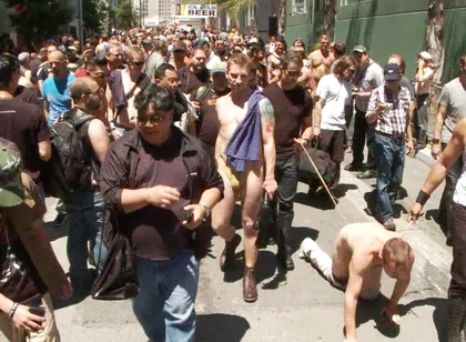 Cody Allen Bound in Public