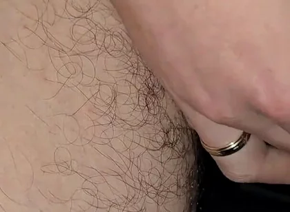 Hairy Horny Guy Masturbates His Penis While Watching Porn Until a Cumshot