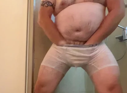 Wet White Clothes Shower One