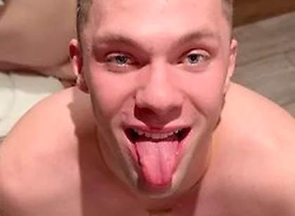 Boy55: 22yo Caged Cocksucker Luca Jaxxson (quickie)