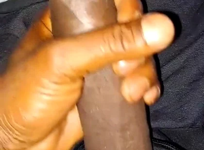 Nata4sex strocking my bid black cock