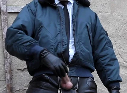 Leather Cop 11