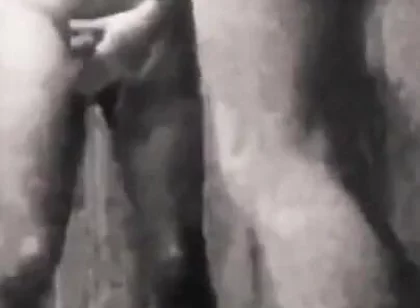 A Boy Is Discussing with His Horny Stepdad in the Pool's Public Showers When Stepdaddy Suddenly Pees on Him