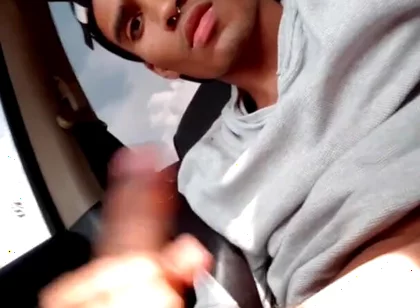 I Get Horny in the Car and Masturbate While Others Pass by