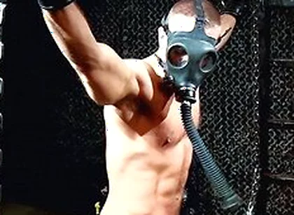 Restrained Sub Dirk Caber Receives Hard Flogging