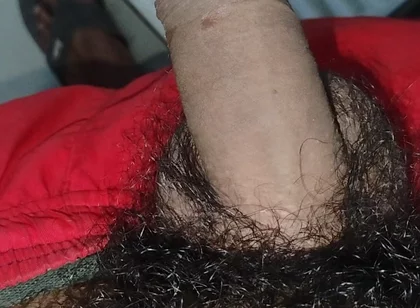 A Sexy Guy Massaged His Penis with His Hand.