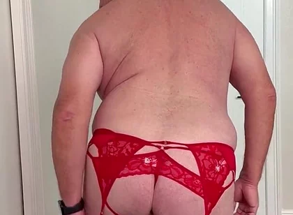 A Strip Show in Red Lingerie