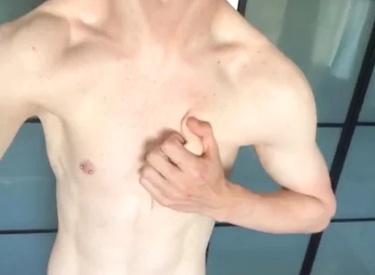 Fit Boy Empties His Uncut Dick