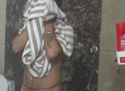 Indian Army Officer Getting Shower