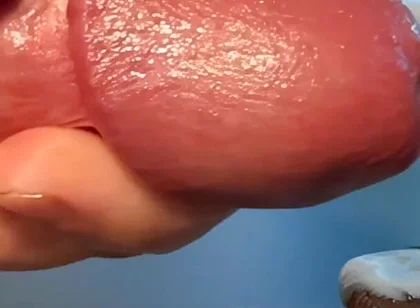Slow-mo Oreo Cumshot: Dripping Sperm Load on Cookie Close-up!