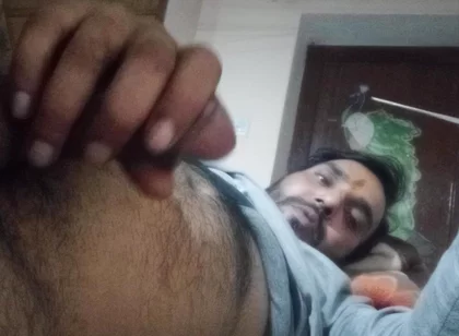 Indian man enjoys