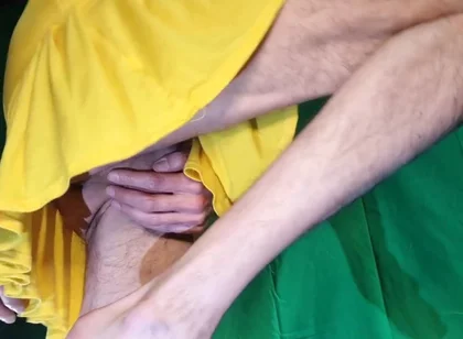 Yellow Skirt, No Panties