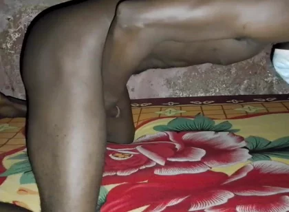 African Black Guy Showing His Masturbation Might