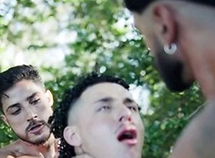 Sneaky Fuck In The Woods Turns Into Threesome With Markin Wolf