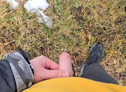 A Bit Risky Peeing - POV Outdoor Male Pee During a Nature Walk