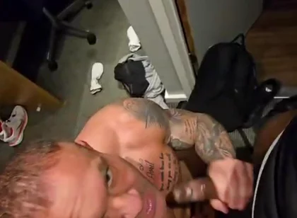 BBC Sucked off by Straight Mate