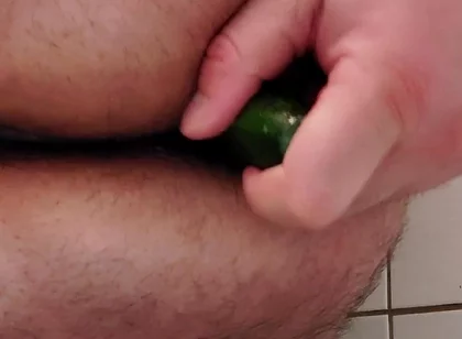 Big Ass Anal Play with Cucumber