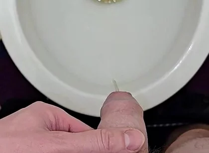 I Pee Standing up Into the Toilet Right After Coming Home From Work